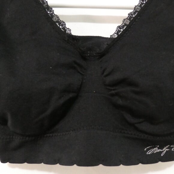 MARILYN MONROE | medium | Black Lace Trim Sports Bra - Picture 7 of 14
